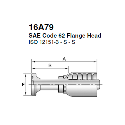 16A79 SAE Code 62 Flange Head ISO 12151-3 - S - S